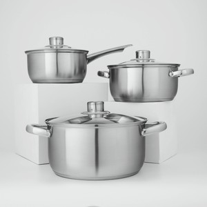 Набор посуды  Гретте  (3 предмета): ковш 1,5 л, кастрюля 2 л, кастрюля 4 л