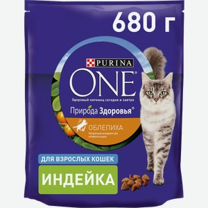 Сухой корм для стерилизованных кошек Purina One Природа здоровья индейка-облепиха 680г