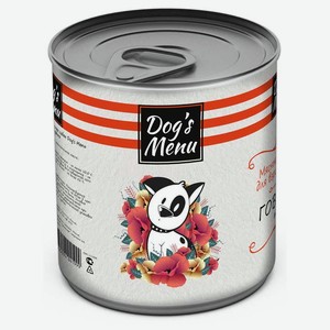 Консервы для взрослых собак Dog`s Menu говяжий пудинг, 750 г