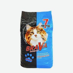 Наполнитель для кошек BraVa минеральный бентонитовый для длинношерстных кошек 7л