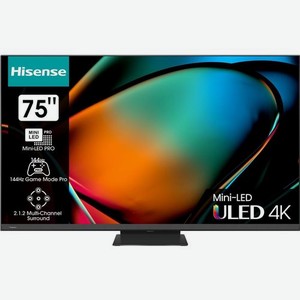 55  Телевизор Hisense 55U8KQ, MiniLED, 4K Ultra HD, темно-серый, СМАРТ ТВ, VIDAA