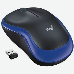 Мышь Logitech M185, оптическая, беспроводная, USB, синий [910-002239]