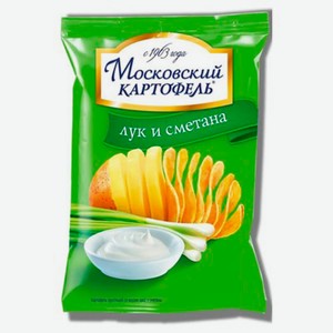 Чипсы московский картофель 70 г с луком и сметаной