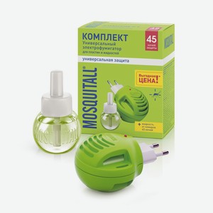 Москитол Универсальная защита Электрофумигатор + жидкость от комаров 45 ночей