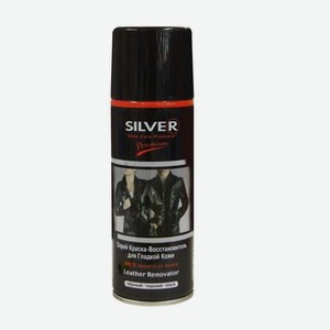 SILVER Premium Спрей-краска восстановитель для гладкой кожи ЧЁРНЫЙ 300 мл