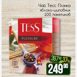 Чай Тесс Плэжа яблоко-шиповник 100 пакетиков