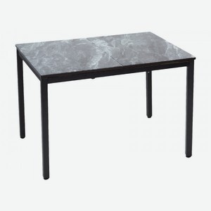 Кухонный стол Норд Серый мрамор / Черный, металл