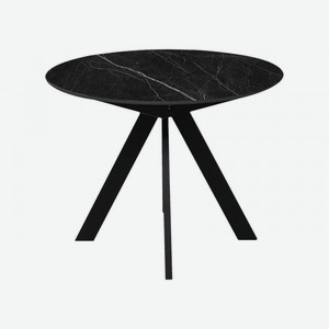 Кухонный стол Милтон Черный мрамор / Черный, металл
