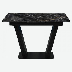 Кухонный стол Денвер Черно-золотой мрамор / Черный, металл