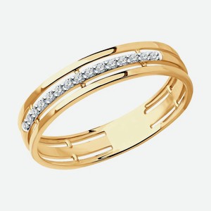 Обручальное кольцо SOKOLOV Diamonds из золота с бриллиантами 1110204, размер 16