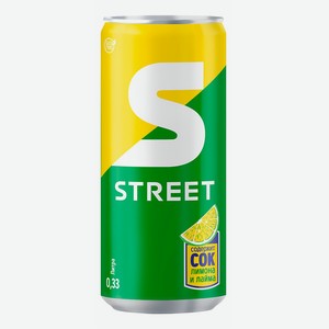 Газированный напиток Street лимон-лайм сильногазированный 330 мл
