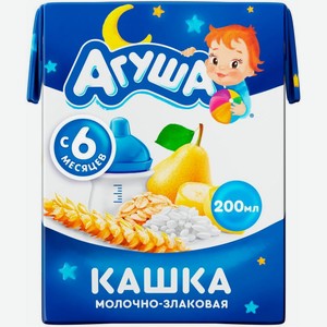 Каша Агуша Засыпай-ка молочно-злаковая с грушей и бананом 2.7% 200мл