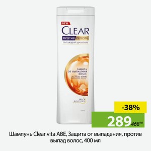 Шампунь Clear vita ABE, Защита от выпадения, против выпад волос, 400мл.