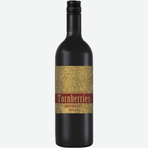Красное сухое вино  Tornberries  Merlot, 2019, 0.75 л, США