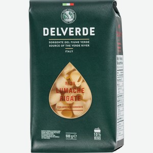 Макароны Delverde Lumache Rigate №39 из твёрдых сортов пшеницы, 500г