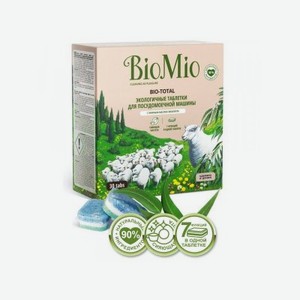 Таблетки BioMio для посудомоечной машины экологичные, 7 в 1 с маслом эвкалипта 30 шт.