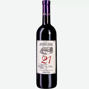Вино тихое красное сухое столовое ЗГУ Крым Chateau Cotes de Saint Daniel 21 2021 0.75 л