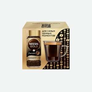 Подарочный набор Nescafe Gold Barista Кофе растворимый 85 г+ кружка