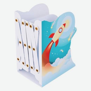 Подставка-держатель для книг и учебников Brauberg Kids Cosmo, фигурная, раздвижная, металлическая (238068)