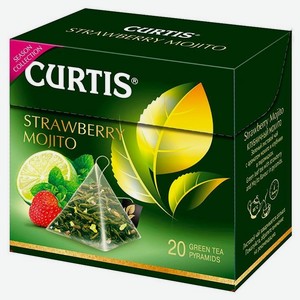 Чай зеленый Curtis Strawberry Mojito в пирамидках, 20 шт.