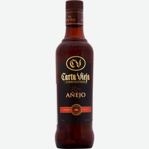 Напиток спиртной CARTA VIEJA ANEJO На основе рома алк.38%, Панама, 0.5 L