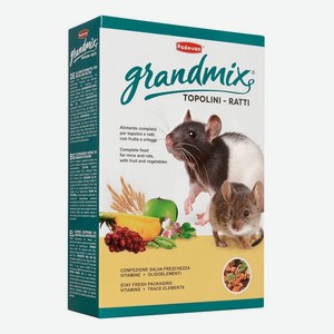 Сухой корм Padovan Grandmix Topolini e Ratti для взрослых мышей и крыс основное питание 400 г