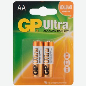 Батарейки Gp Ultra AA, 2 шт., блистер