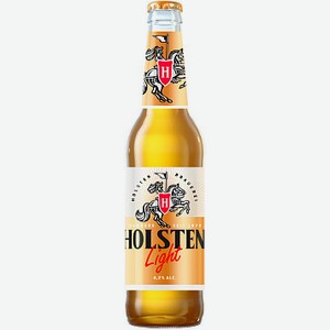 Пиво Holsten Light светлое пастеризованное 4.2% 0.45 л, бутылка