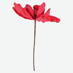 Цветок искусственный Магнолия красная, 22 см