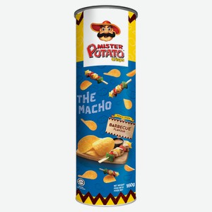 Чипсы картофельные Mister Potato со вкусом барбекю, 160 г