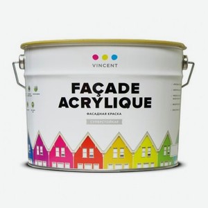 Краска акрилатная матовая Vincent Facade Acrylique f-2 Base с 8.1л (091-033)