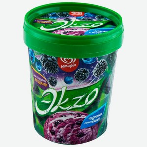 Мороженое Эkzo сорбет черника, ежевика, контейнер, 2.5% 520 г