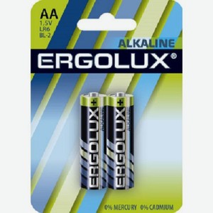 Батарейка <Ergolux> Alkaline LR6 пальч АА 2шт 1.5В Китай