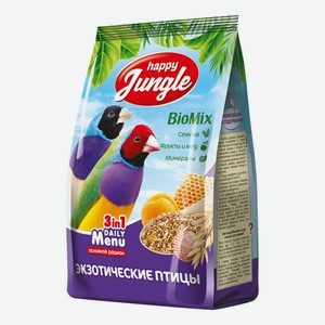 Сухой корм для экзотических птиц Happy Jungle BioMix 500 г