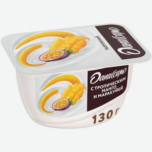 Продукт творожный Даниссимо с тропическим манго и маракуйей 5,6%, 130 г