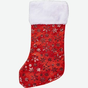 Носок 42см для подарков Купман со снежинками красный Купман Интернэшнл , 1 шт