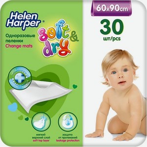 HELEN HARPER Детские впитывающие пеленки Soft&Dry 60х90 (30 шт) 30