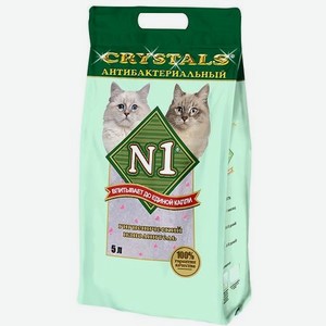 Наполнитель для кошек N1 Crystals силикагелевый 5л