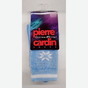 Носки женские Pierre Cardin голубые из пушистой нити с рисунком снежинка, 35-37 Россия