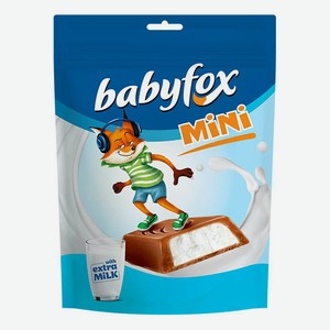 Конфеты шоколадные Babyfox mini с молочной начинкой 120 г