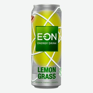 Энергетический напиток E-ON Lemongrass сильногазированный 450 мл