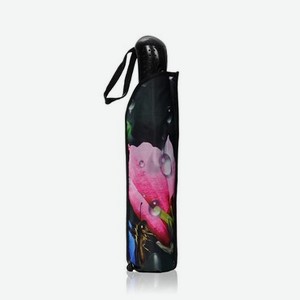 Женский зонт DripDrop 978 автоматический , 3 сложения , цветы крупные
