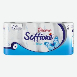 Туалетная бумага Soffione   Decoro   2х-слойная , 8шт