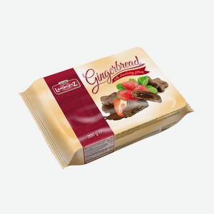 Пряники c клубничной начинкой в шоколаде Lambertz, 0,2 кг