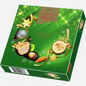 Набор конфет шоколадных СТИЛЬНЫЕ ШТУЧКИ ореховый мусс, 104г