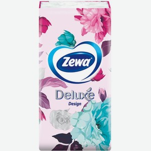 Платочки Zewa Deluxe Design бумажные носовые 3 слоя 10шт