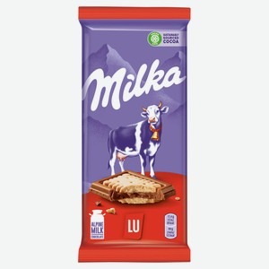 Шоколад молочный Milka с печеньем LU , 87 г