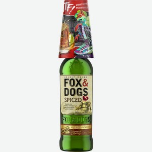 Настойка FOX & DOGS Spiced на основе виски п/сл. алк.35%+стакан, Россия, 0.7 L