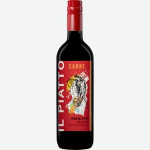 Вино EXCLUSIVE ALCOHOL Примитиво Саленто сорт. орд. кр. п/сух., Италия, 0.75 L