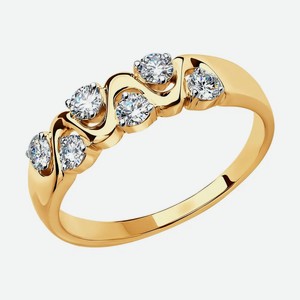 Кольцо SOKOLOV Diamonds из золота с бриллиантами 1010346, размер 17.5